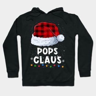 Pops Claus Red Plaid Christmas Santa Family Matching Pajama Hoodie